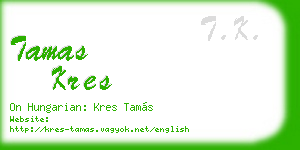tamas kres business card
